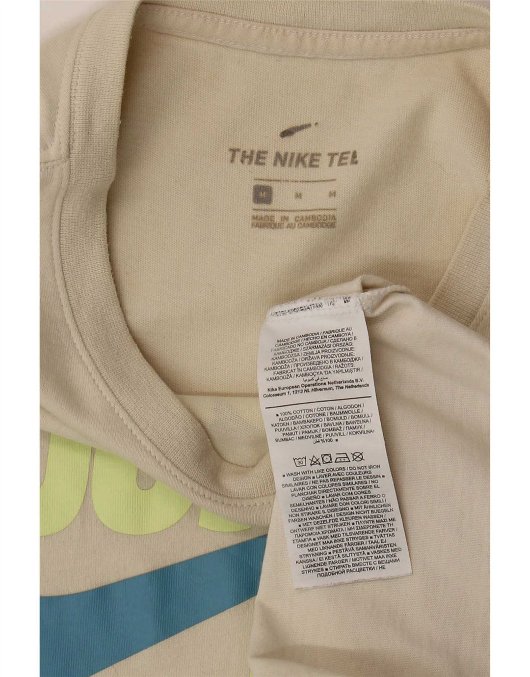 Tricou grafic pentru bărbați Nike Top Mediu Bej Bumbac