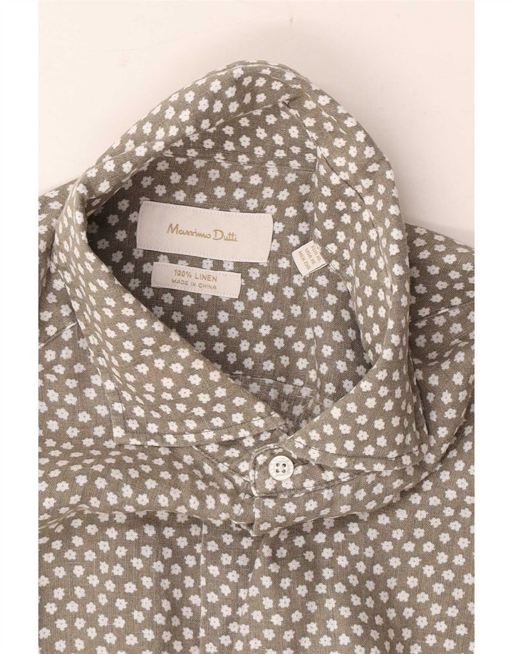 Cămașă Massimo Dutti pentru bărbați XL Gri Floral In