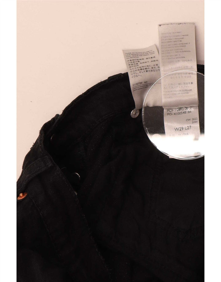 Blugi drepti pentru femei Levi's Ribcage W29 L27 bumbac negru