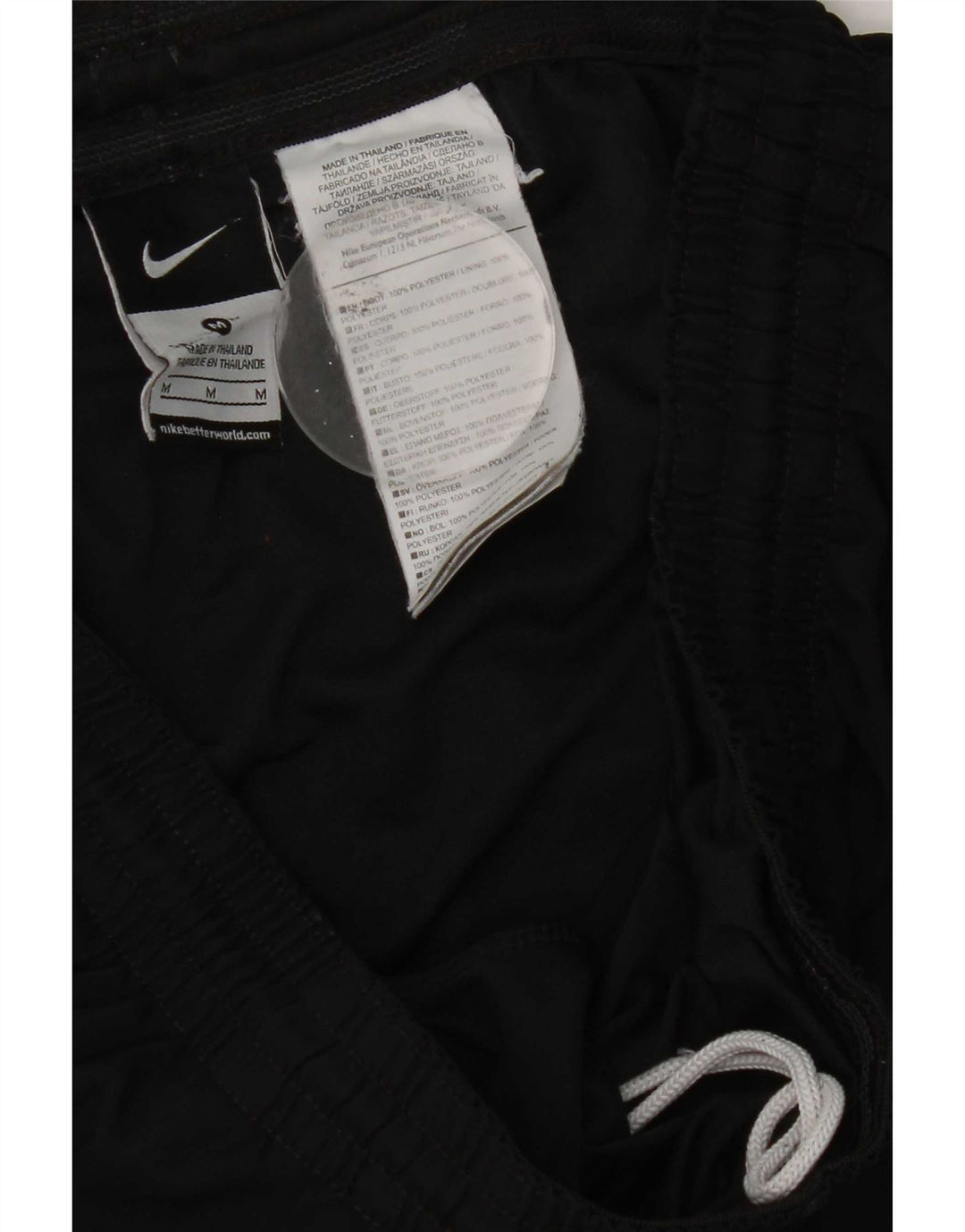 Pantaloni scurți sport Nike pentru bărbați, poliester mediu negru