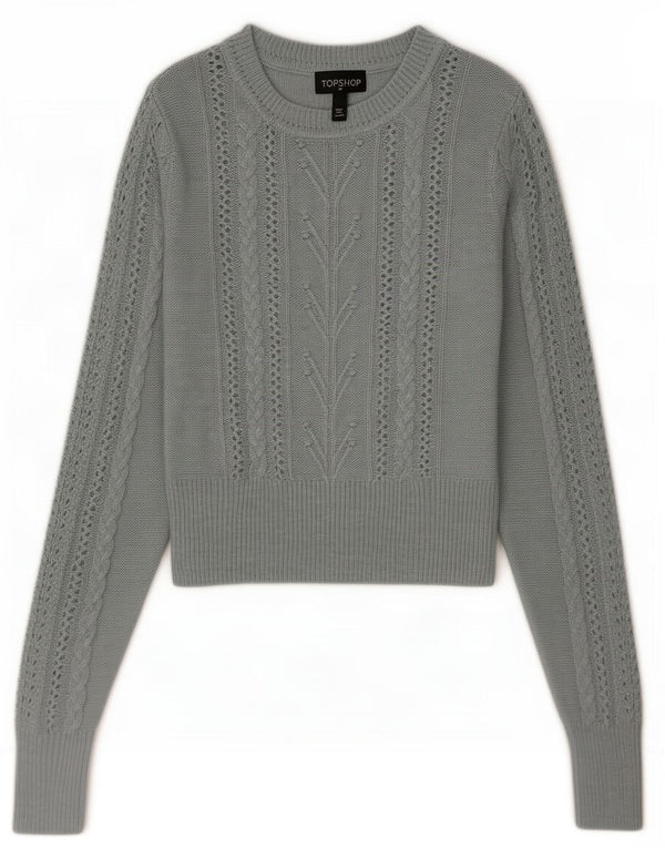 Pulover Topshop pentru femei cu decolteu cu barcă, UK 6 XS, albastru acrilic