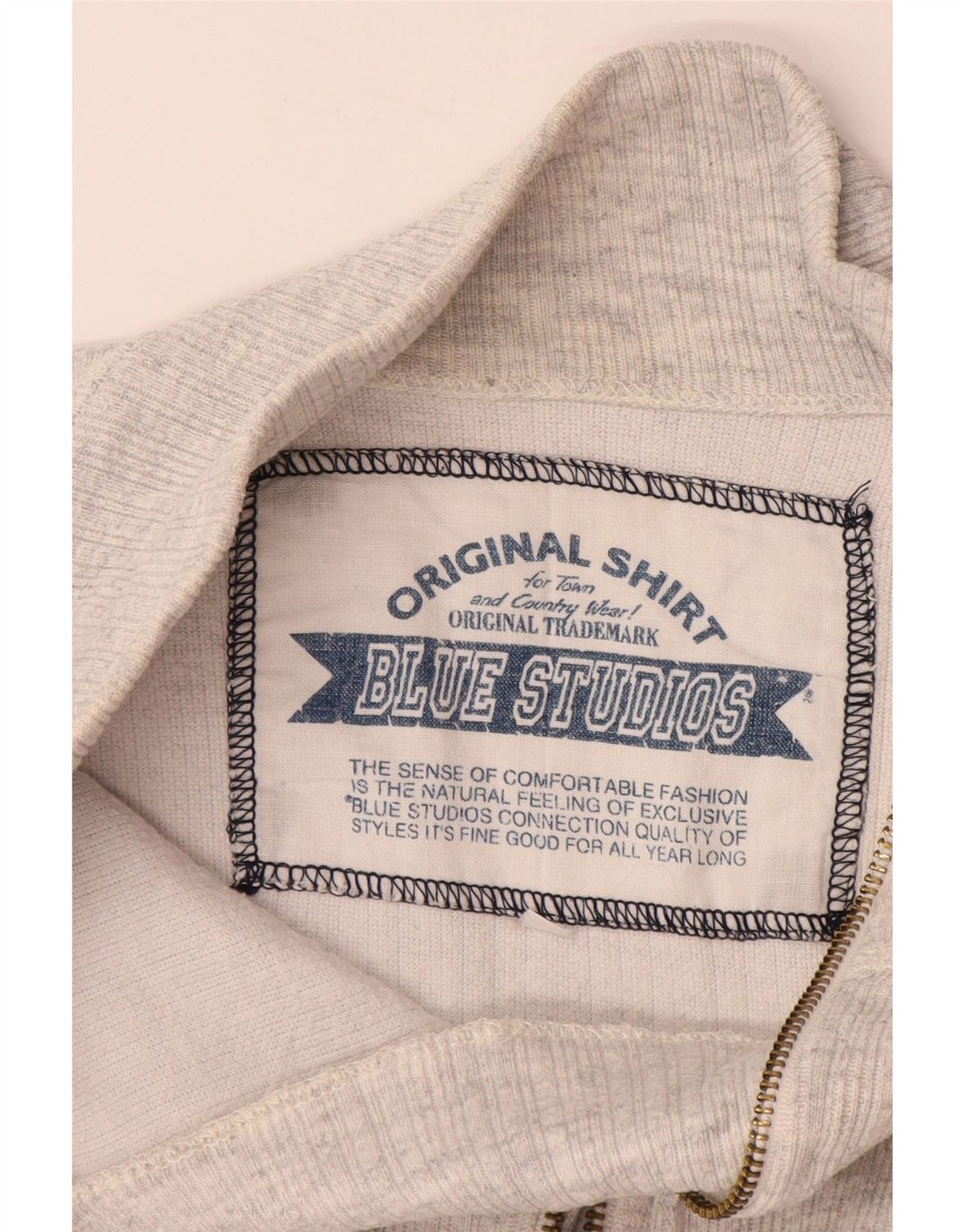 Pulover pentru femei VINTAGE cu fermoar și gât UK 18 XL gri