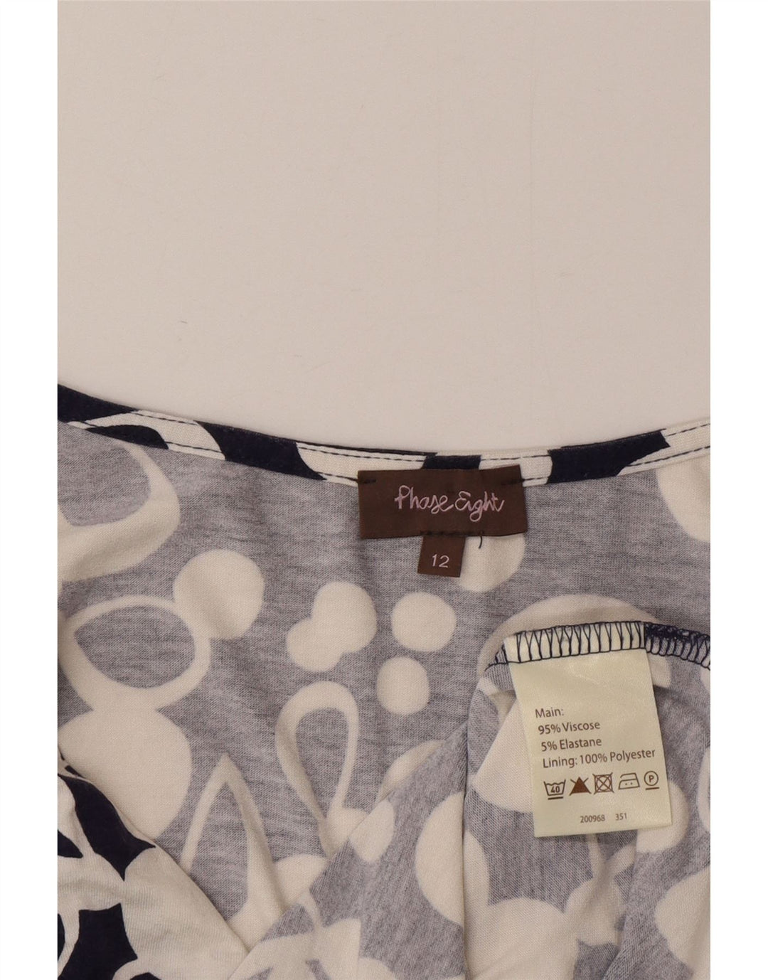 Rochie teacă pentru femei Phase Eight, cu model abstract, UK 12 Medium Bleumarin