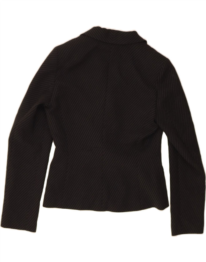 LUISA SPAGNOLI Womens 2 Button Blazer Jacket IT 44 Medium Black Striped Vintage Luisa Spagnoli and Second-Hand Luisa Spagnoli from Messina Hembry 