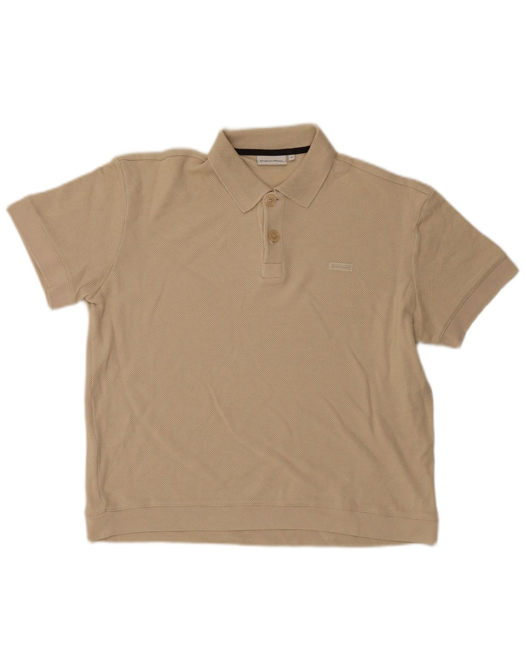 Cămașă polo Calvin Klein pentru bărbați, bej mediu