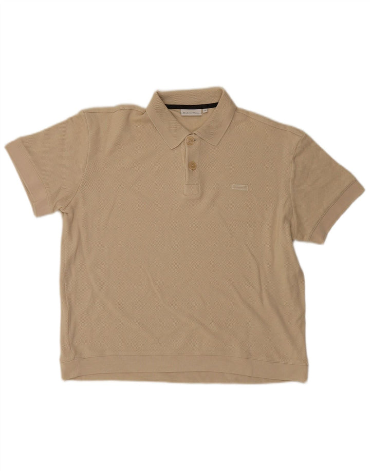 Cămașă polo Calvin Klein pentru bărbați, bej mediu