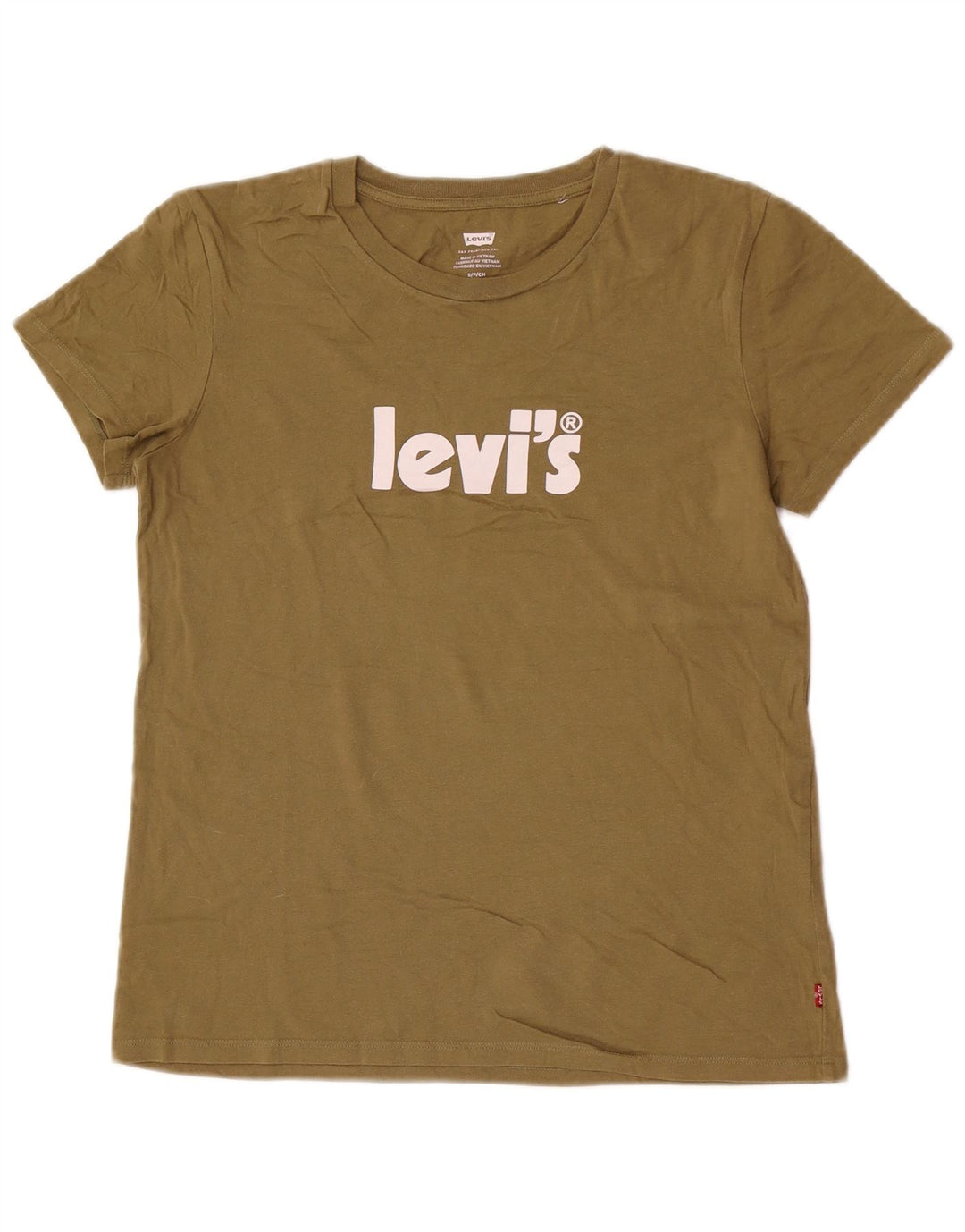 Tricou grafic Levi's pentru bărbați Top mic din bumbac kaki