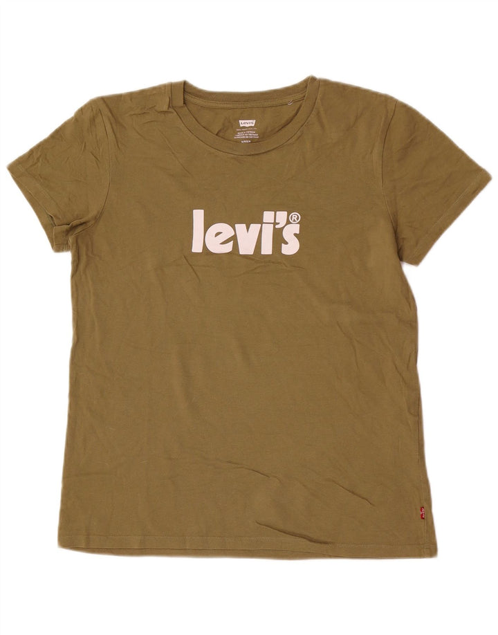 Tricou grafic Levi's pentru bărbați Top mic din bumbac kaki