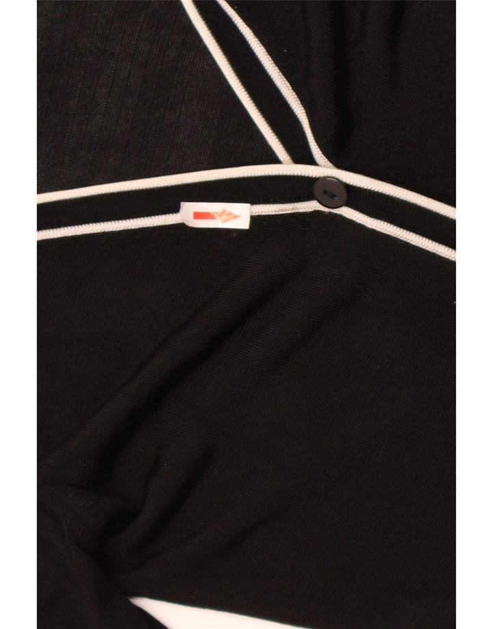 Pulover cardigan pentru femei Zara UK 12 Medium Black Colorblock Rayon