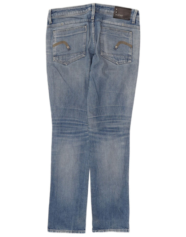 Blugi subțiri pentru bărbați cu talie joasă G-STAR W30 L32 albastru