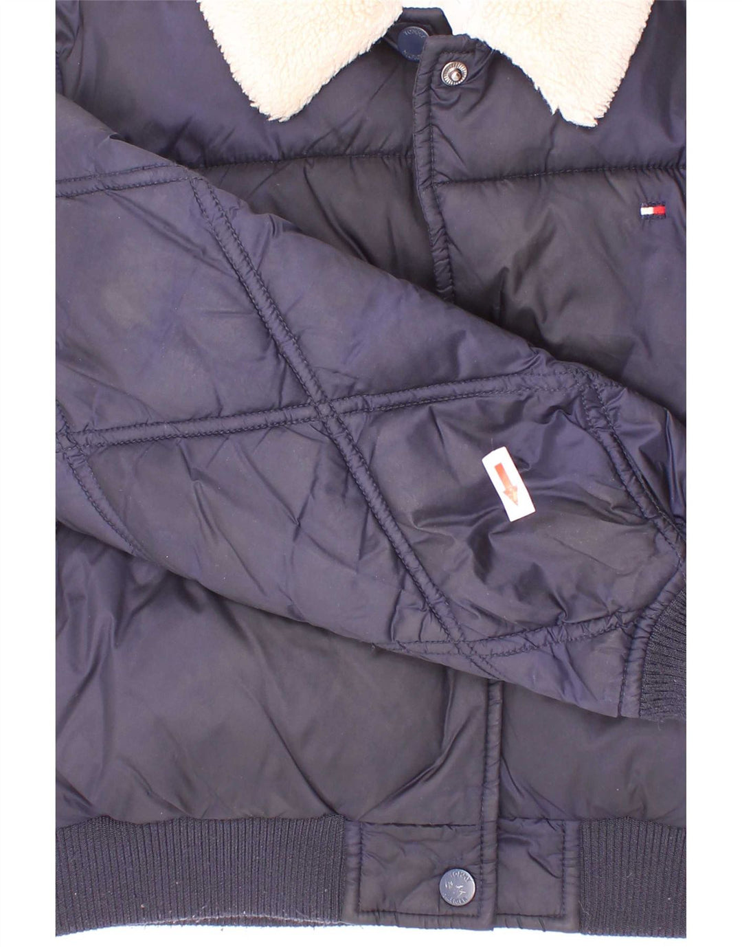 Jachetă căptușită pentru fete Tommy Hilfiger 7-8 ani Poliester bleumarin