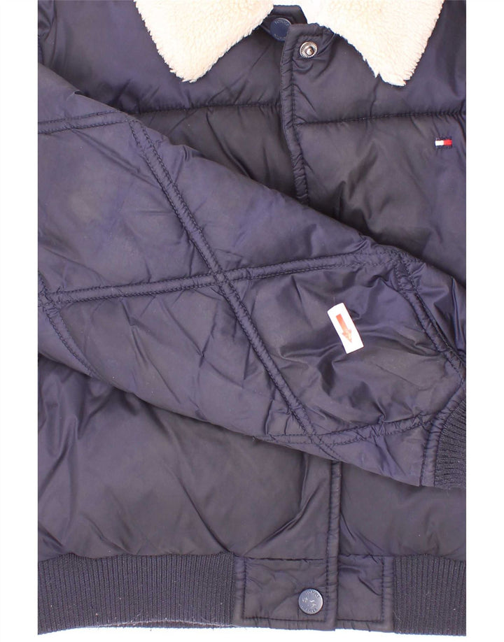 Jachetă căptușită pentru fete Tommy Hilfiger 7-8 ani Poliester bleumarin