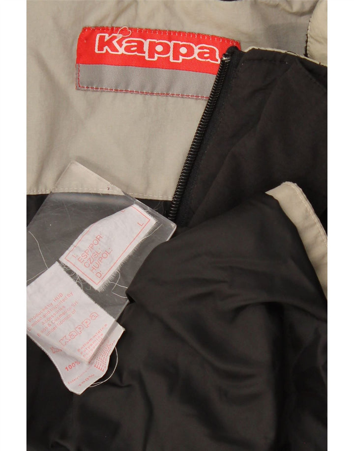 Jachetă de vânt pentru bărbați KAPPA UK 40, mare, neagră, poliamidă color bloc