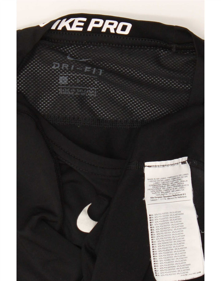 Nike Dri Fit Top cu mânecă lungă pentru femei UK 14 Poliester negru mare