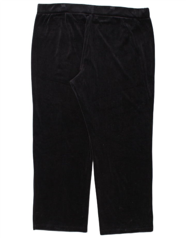 Pantaloni de trening din velur RALPH LAUREN UK 22 3XL Bumbac negru