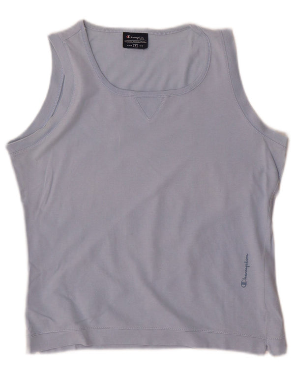 Champion pentru femei Crop Vest Top UK 10 Small Blue Bumbac