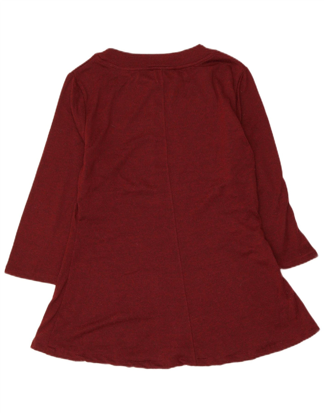 MARKS & SPENCER Bluză cu mâneci 3/4 pentru femei UK 12 Medium Burgundy Flecked