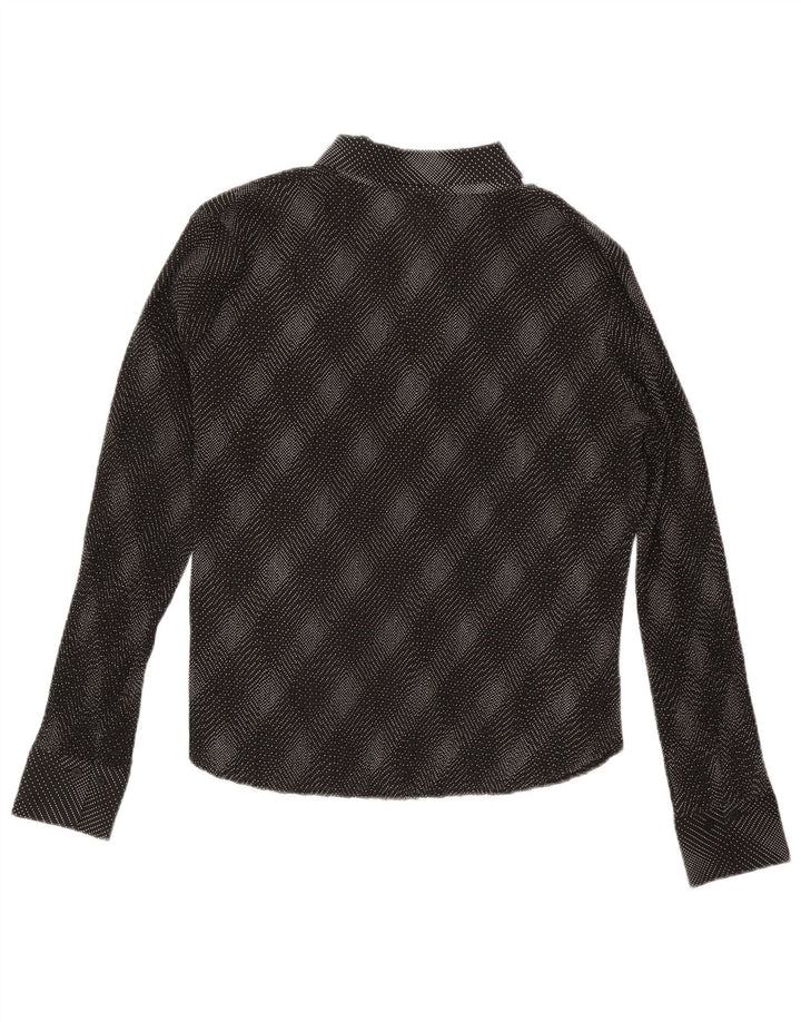 Bluză cămașă pentru femei Marks & Spencer UK 20 2XL Poliester cu check negru