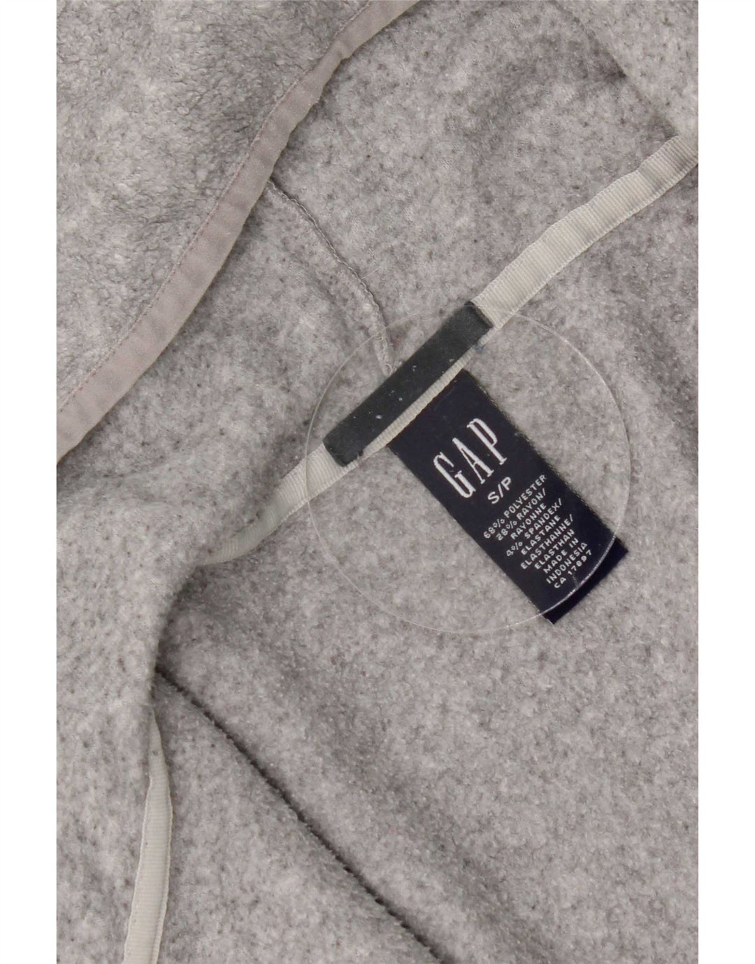 Gap Womens Hooded Oversized Fleece Jacket UK 10 Small Grey Polyester