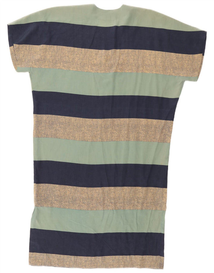 Rochie de damă Vintage Shift UK 18 XL, cu dungi multicolore