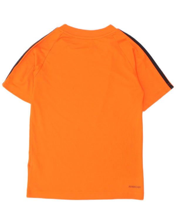 Tricou Adidas Aeroready pentru baieti Top 7-8 ani Poliester portocaliu
