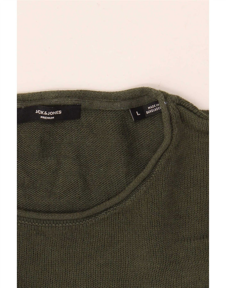 Pulover Jack & Jones pentru bărbați, cu gât crew, verde mare