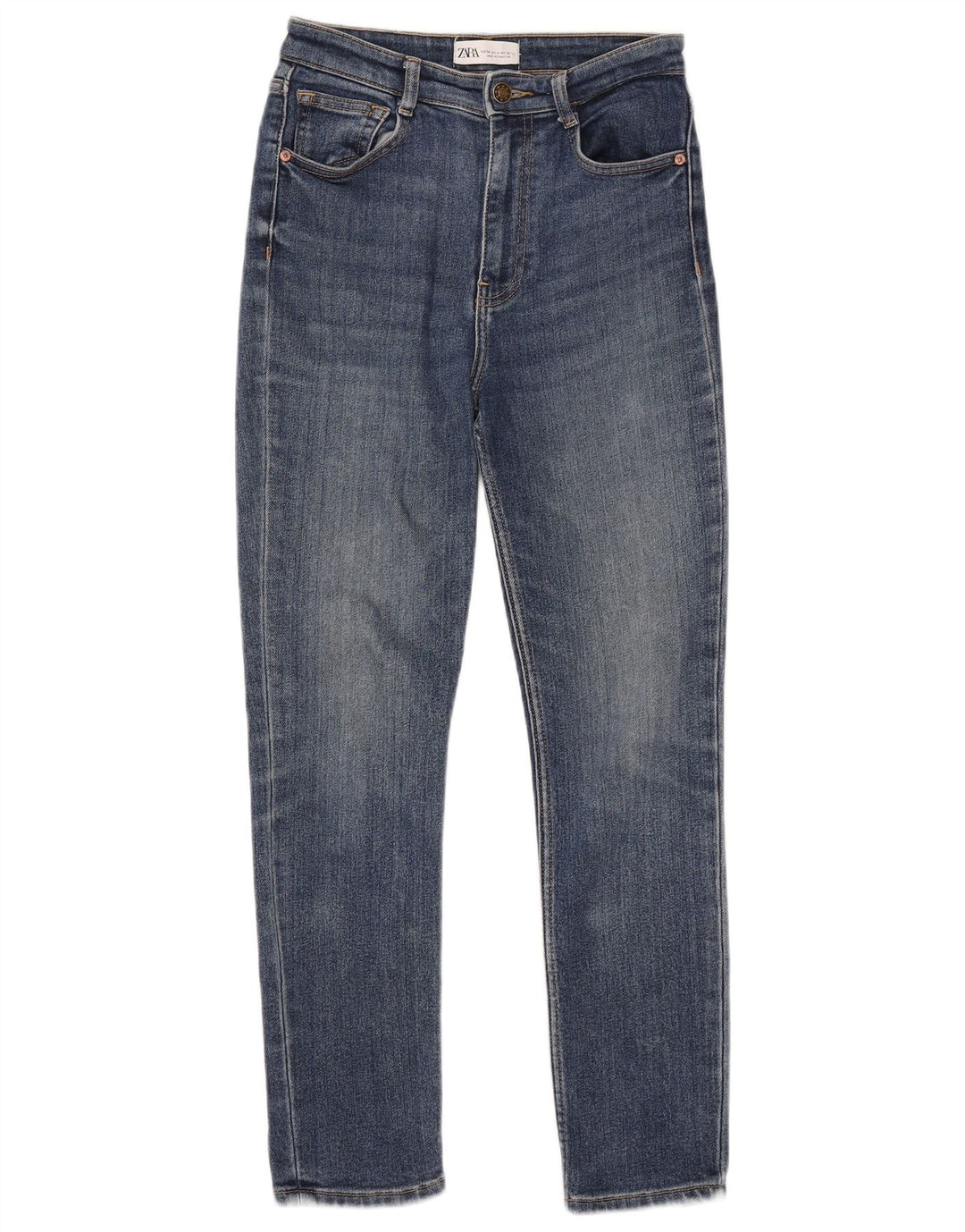 Blugi ZARA Femei Slim EU 36 XS W26 L27 Albastru