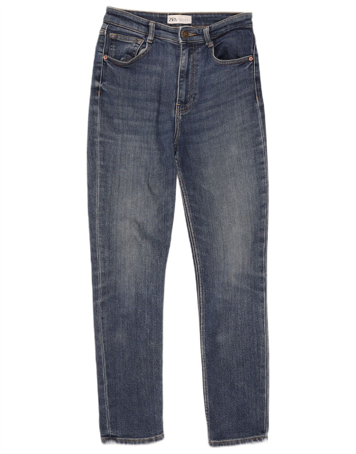 Blugi ZARA Femei Slim EU 36 XS W26 L27 Albastru