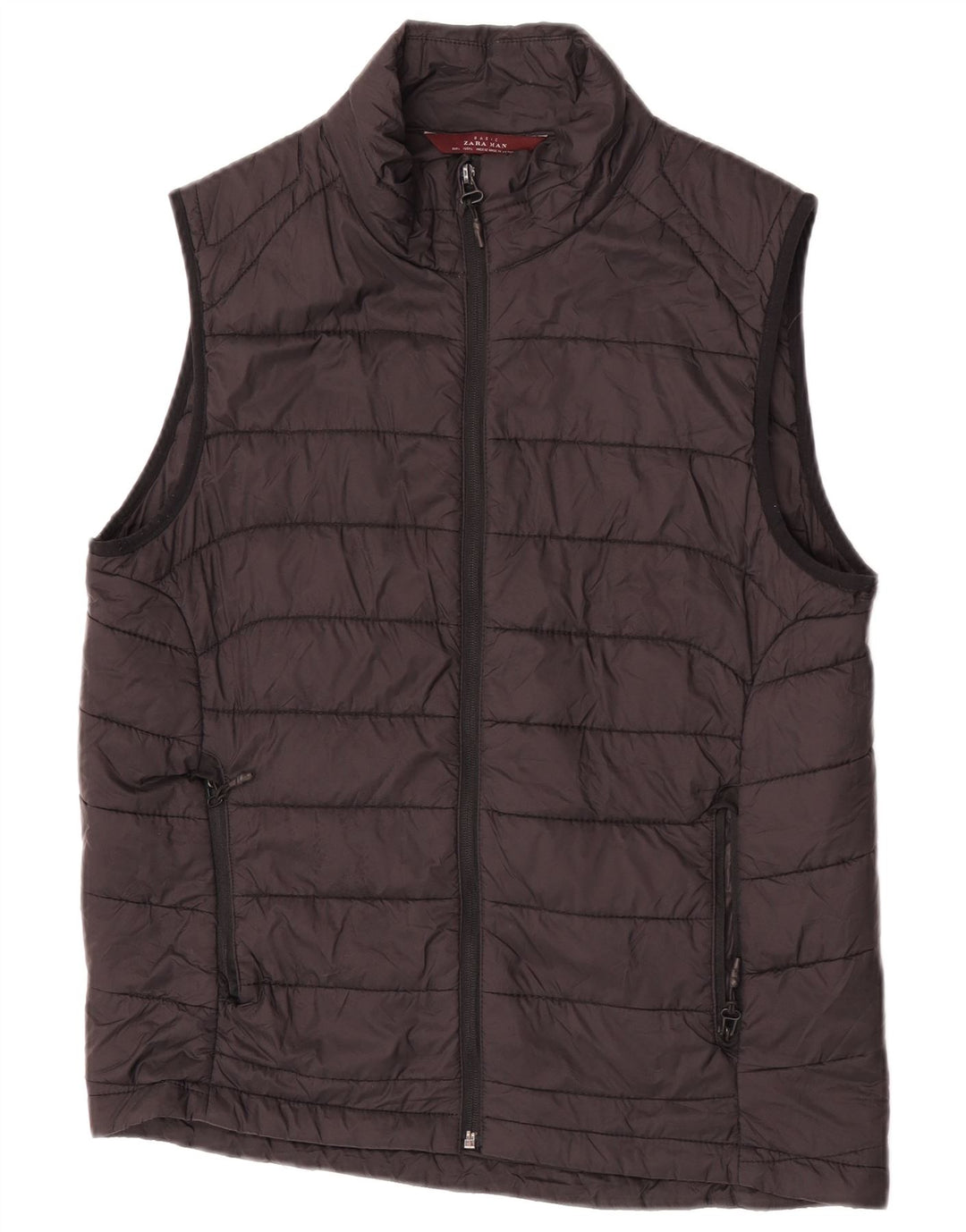 Gilet căptușit pentru bărbați Zara UK 40 Large Black