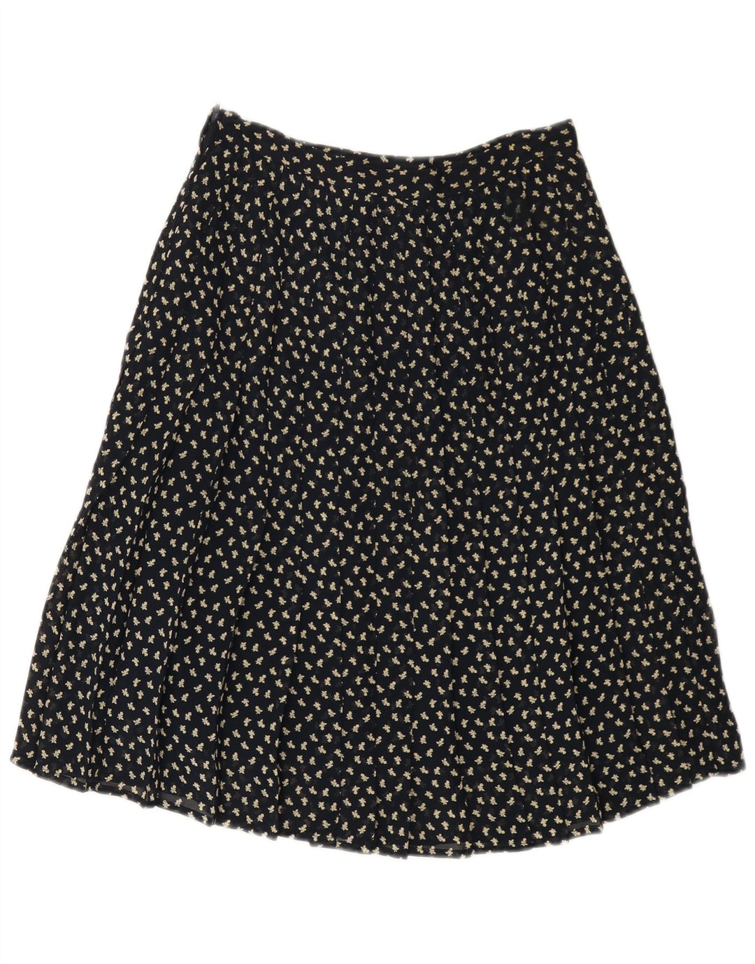 VINTAGE Fustă în formă de A cu talie înaltă pentru femei IT 44 Medium W26 Bleumarin Floral