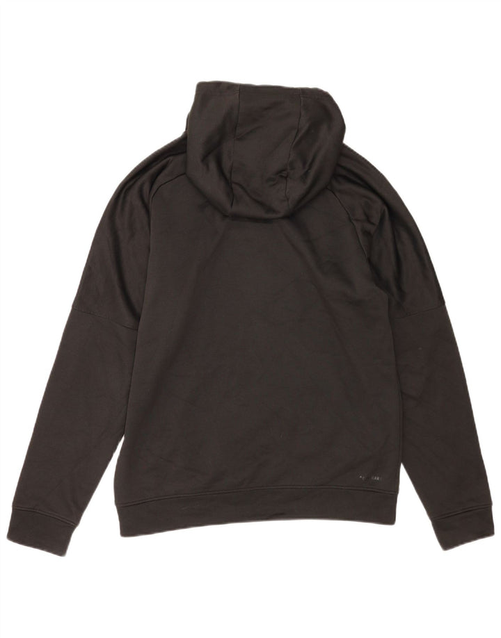 Pulover cu glugă grafic Adidas pentru bărbați, poliester mediu negru