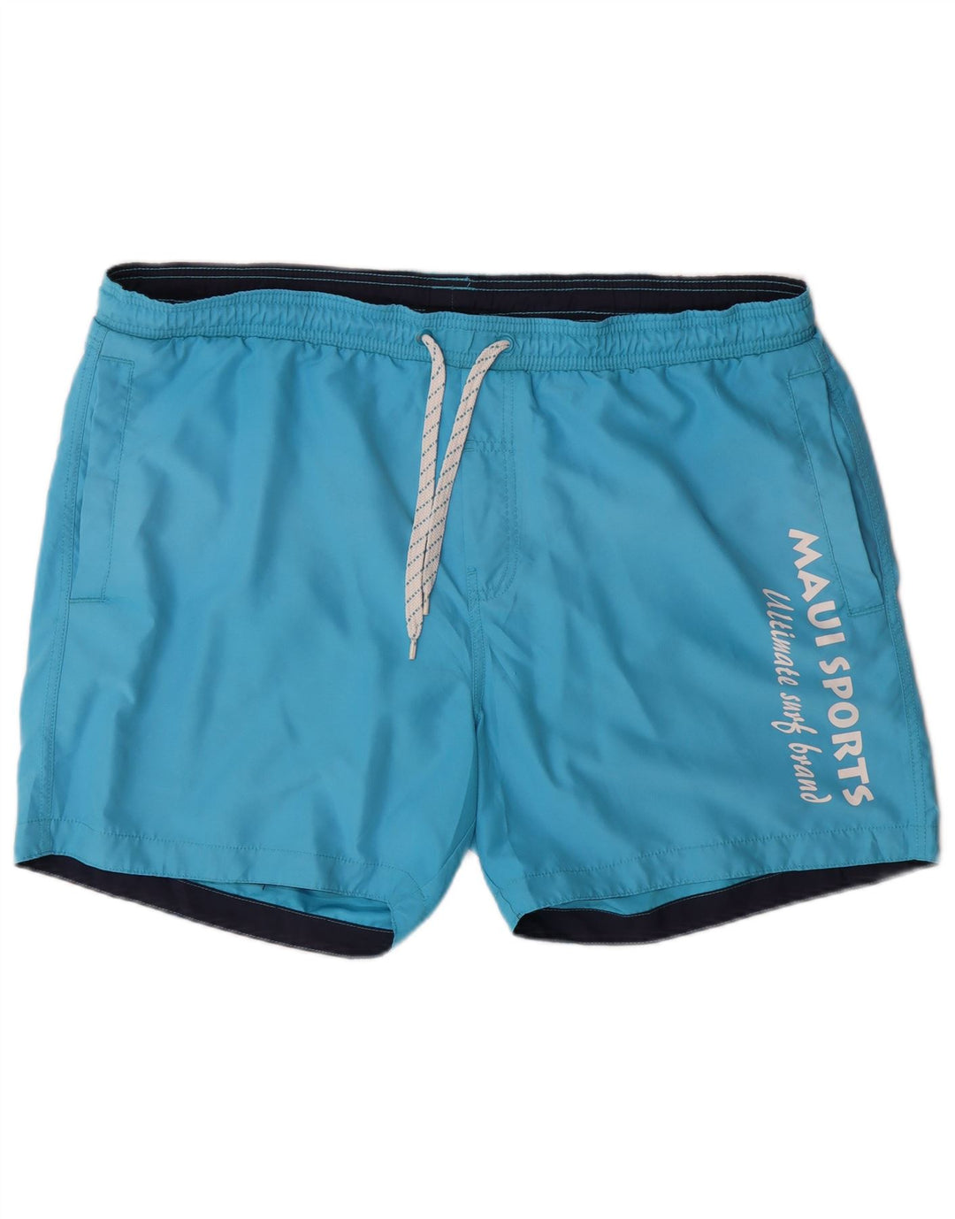MAUI MAUI Mens Graphic Swimming Shorts 2XL  Blue Polyester