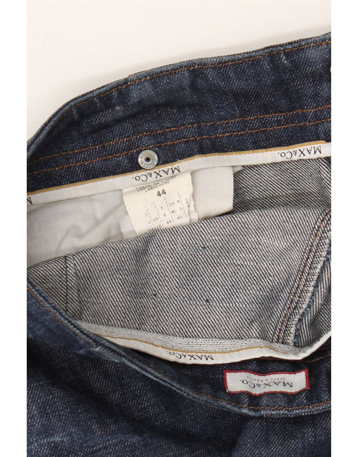 Max & Co. Blugi drepti pentru femei UK 12 Medium W30 L28 Blue Bumbac