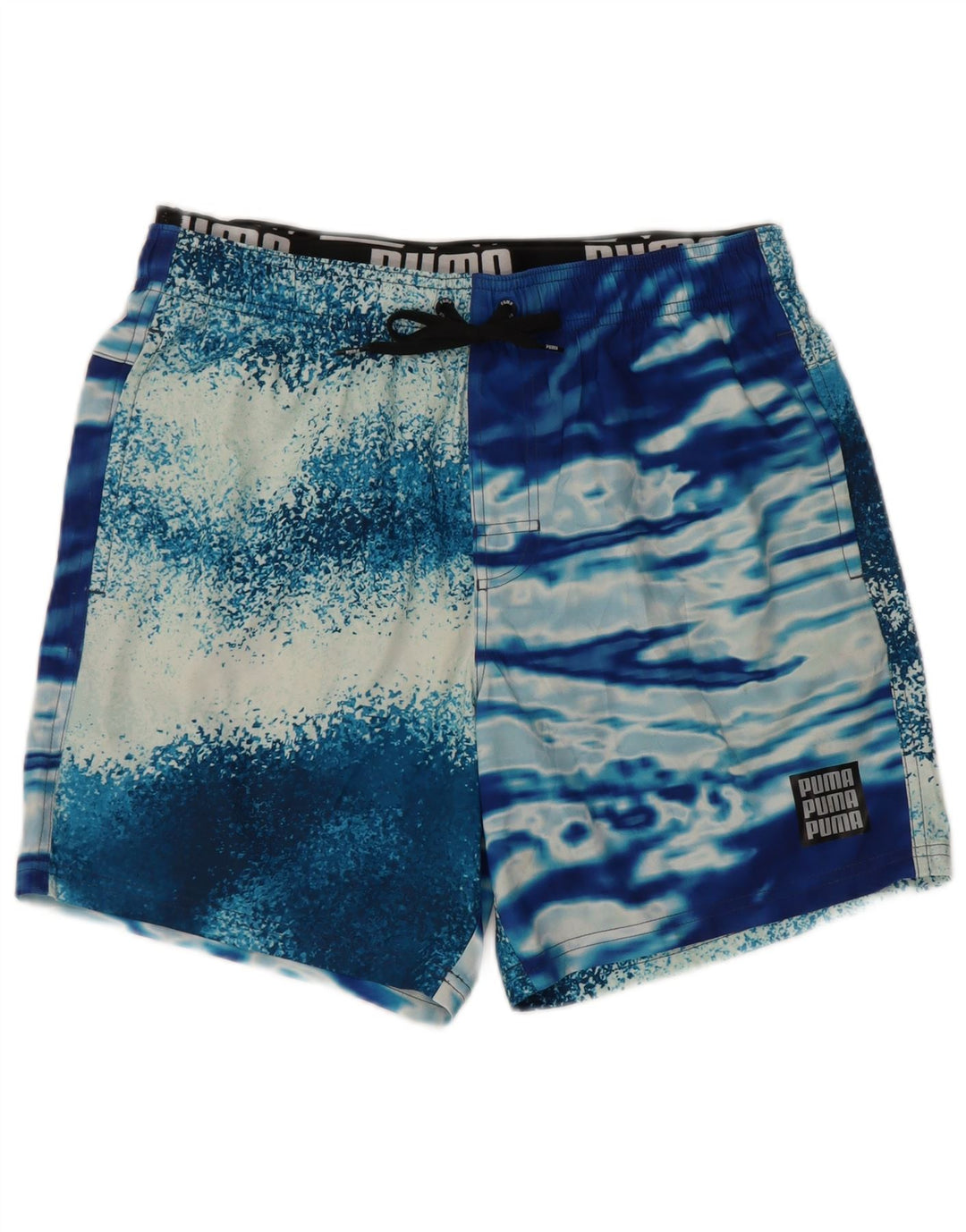 Pantaloni scurți de înot Puma pentru bărbați, din poliester Tie Dye, albastru mediu