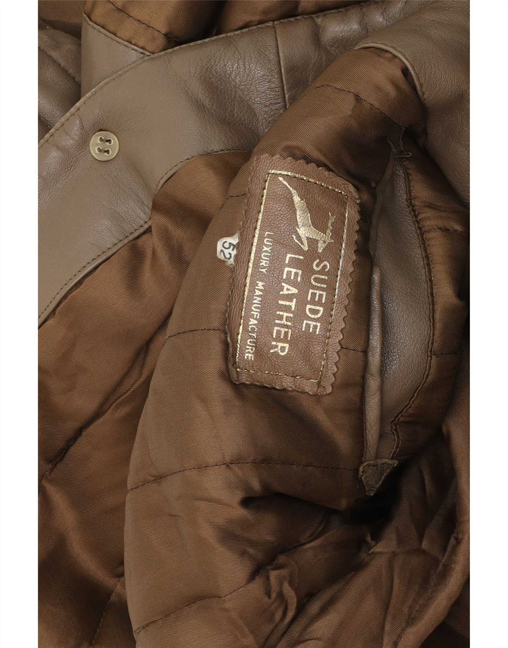 Jachetă militară din piele vintage pentru bărbați IT 52 XL maro