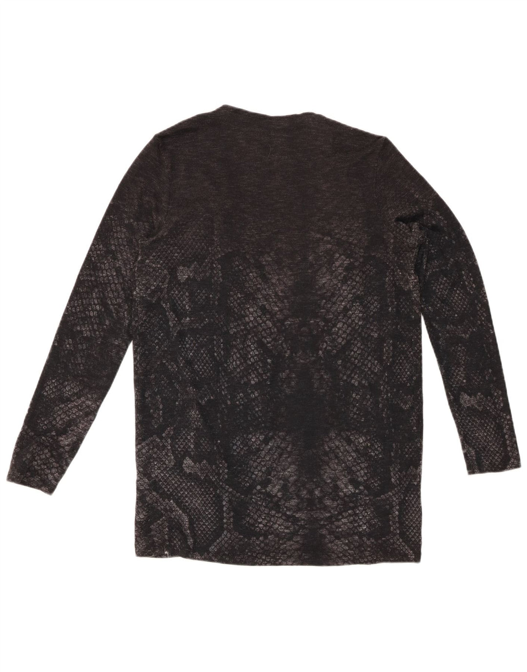 DESIGUAL Pulover cardigan deschis pentru femei UK 12 Medium Gri Animal Print