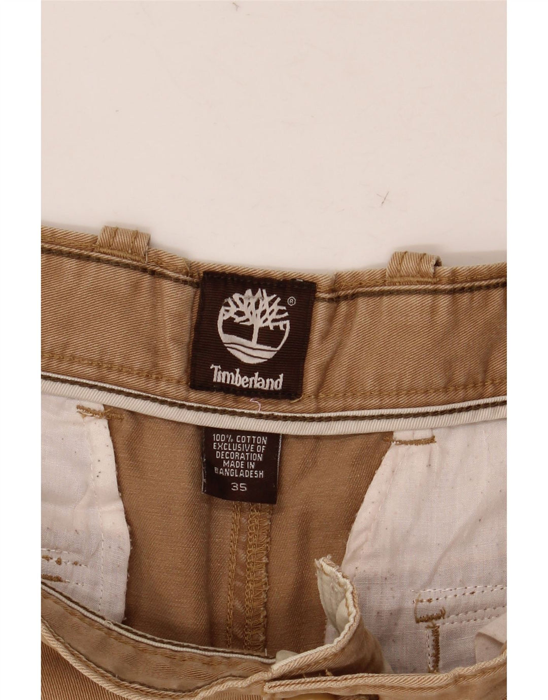 Pantaloni scurți cargo TIMBERLAND pentru bărbați W35, bumbac, bej, mari