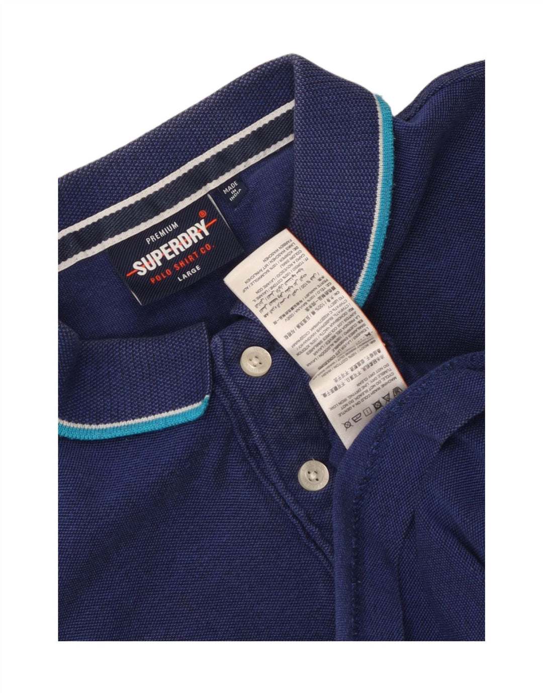 Tricou polo pentru bărbați Superdry, mare, albastru, bumbac