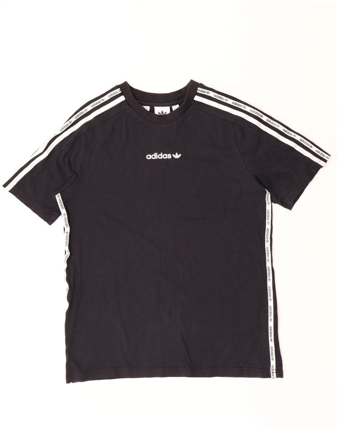Tricou grafic ADIDAS pentru baieti Top 13-14 ani bumbac negru