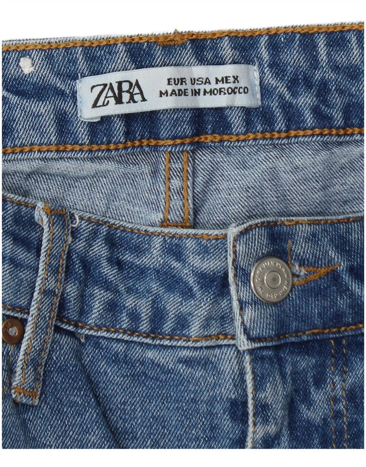 Blugi slim pentru femei Distressed Zara W33 L28 Albastru