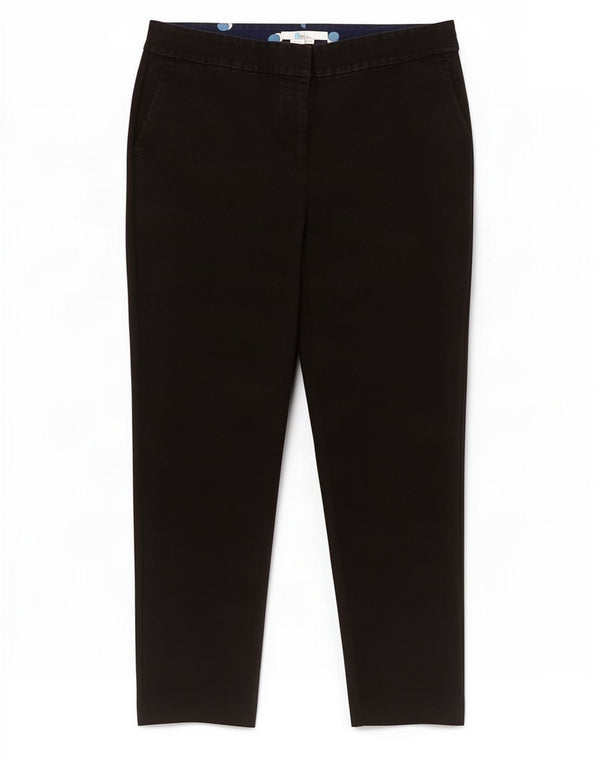 Pantaloni tăiați Boden pentru femei, slim fit UK 12 Medium W28 L24 Bumbac negru