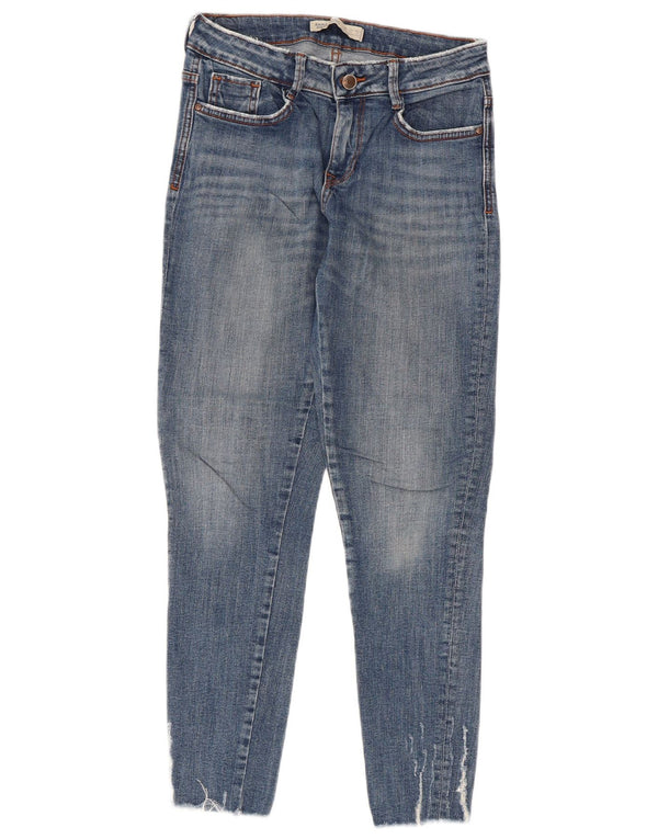 Blugi skinny distressed pentru femei Zara EU 36 XS W26 L26 Bumbac albastru