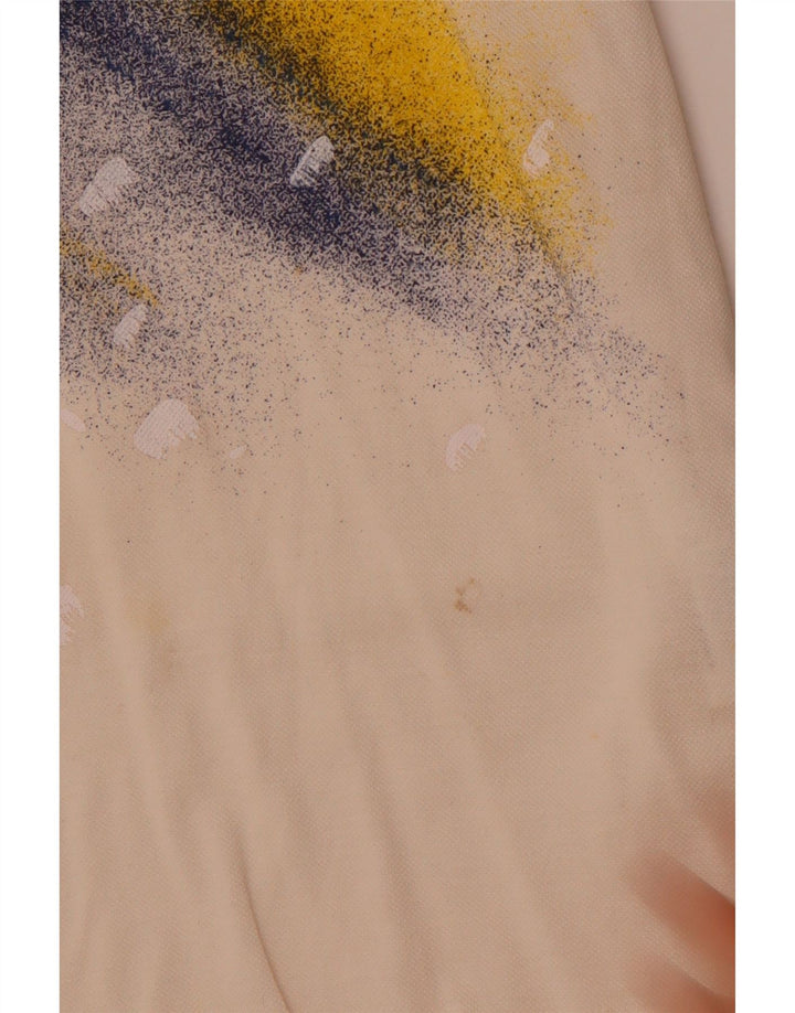 SERGIO TACCHINI Tricou polo cu grafică pentru bărbați din bumbac alb, color bloc