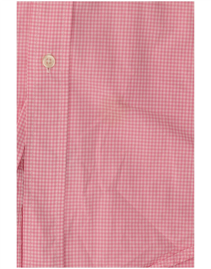 Cămașă personalizată pentru bărbați Ralph Lauren, bumbac vichy, roz mediu