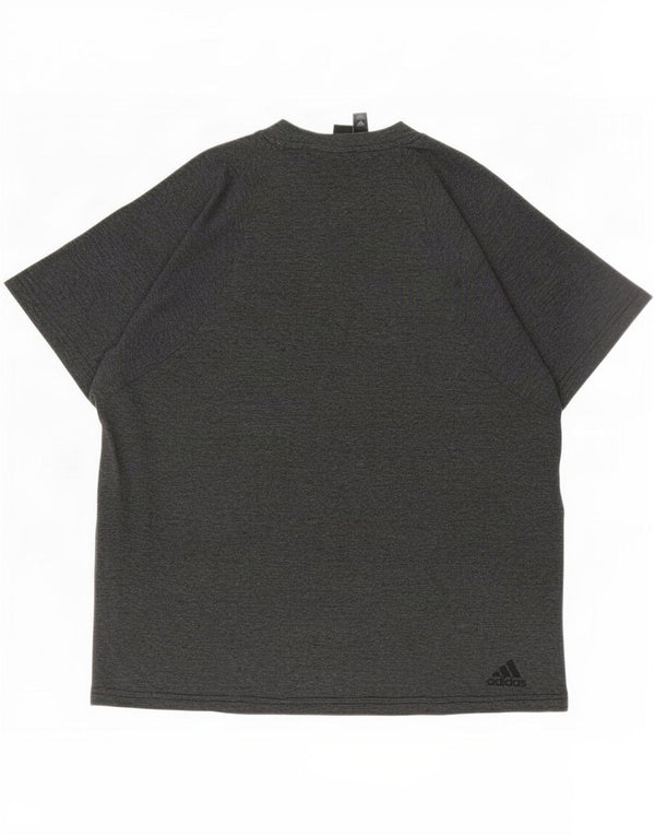 Adidas Womens Graphic T-Shirt Top UK 16/18 Large Grey Polyester