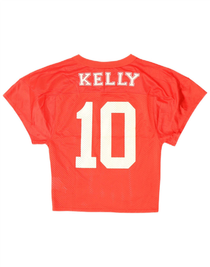 Tricou grafic crop NIKE pentru femei Top UK 8 Poliester roșu mic