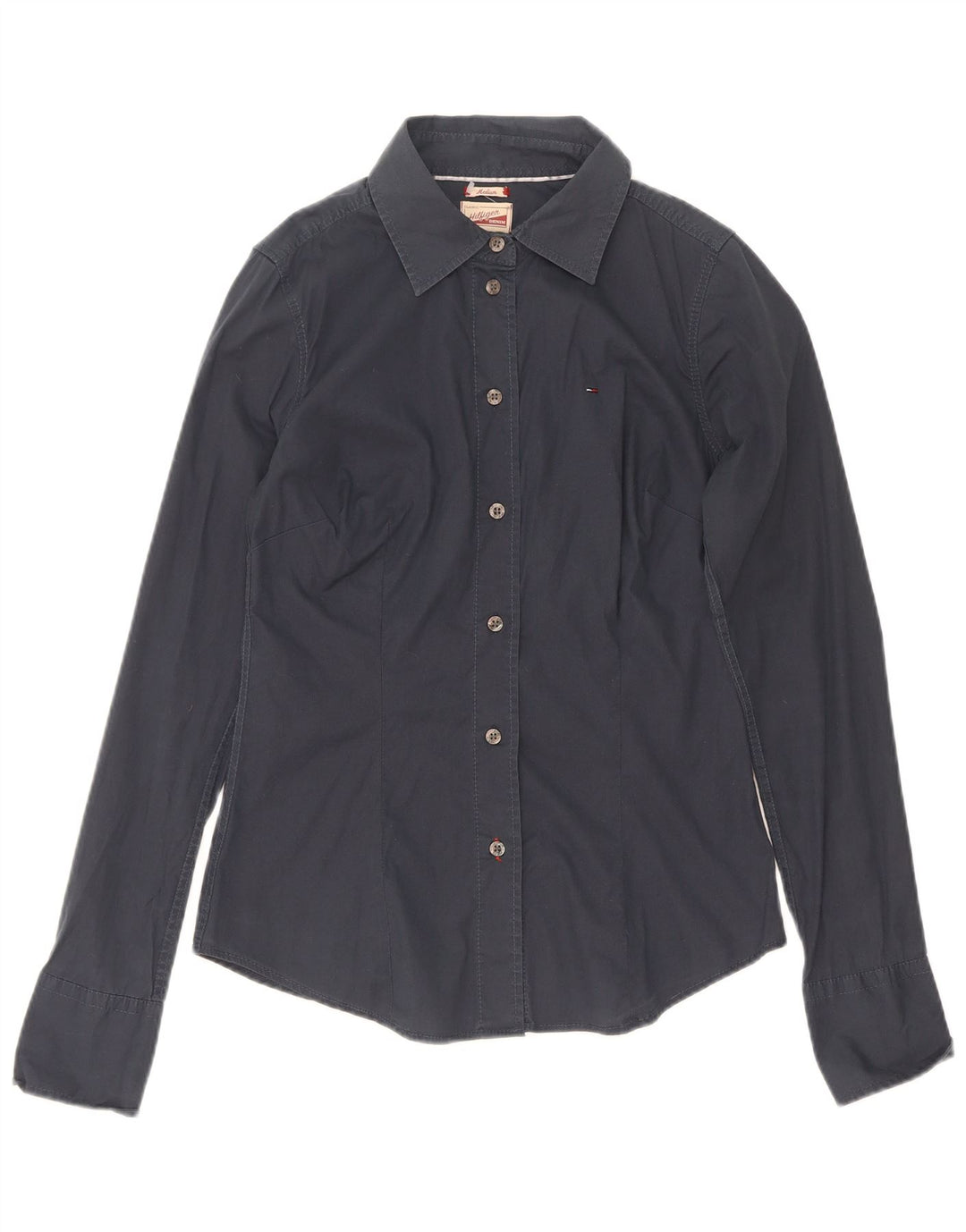 Cămașă Tommy Hilfiger pentru femei UK 12 Medium Bleumarin Bumbac