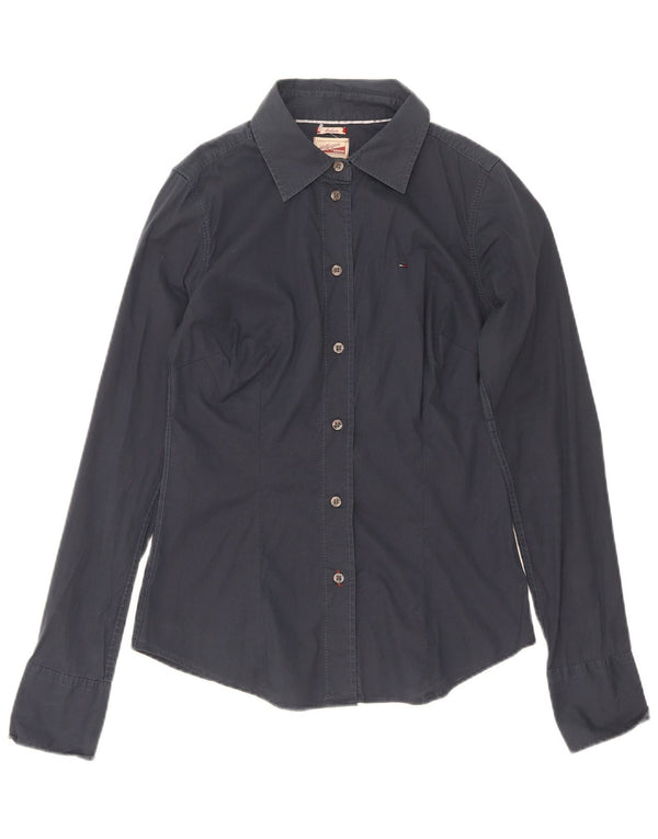 Cămașă Tommy Hilfiger pentru femei UK 12 Medium Bleumarin Bumbac