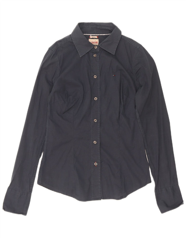 Cămașă Tommy Hilfiger pentru femei UK 12 Medium Bleumarin Bumbac