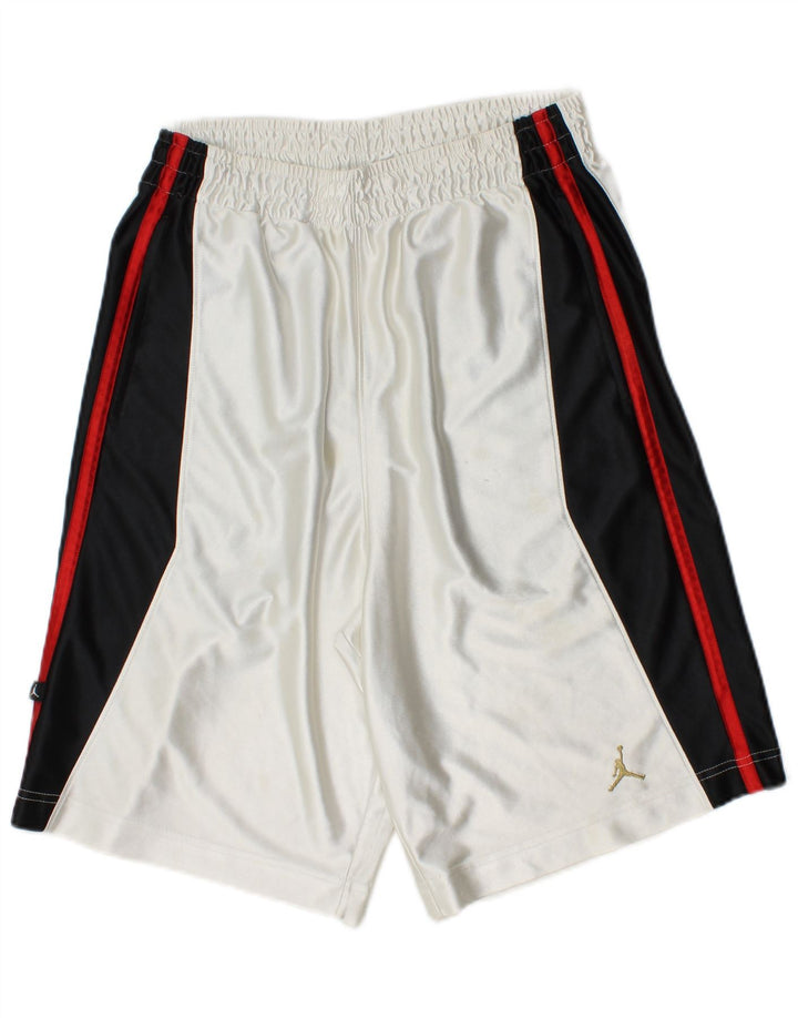 Pantaloni scurți sport Jordan pentru bărbați, alb, poliester color bloc